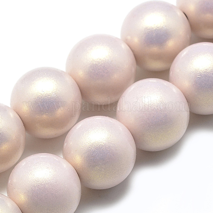 Perlas de realce pintadas con spray acrílico opaco ACRP-Q024-14mm-G09-1