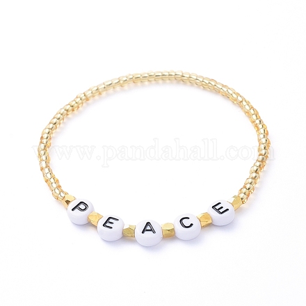 Glass Seed Beads Stretch Bracelets BJEW-JB05245-04-1