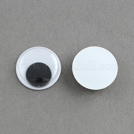 Черный и белый покачиваться гугли глаза Кабошоны DIY скрапбукинга ремесла игрушка аксессуары KY-S002-13mm-1