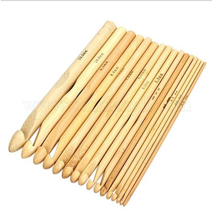 Ganchitos de ganchillo de bambú X-TOOL-WH0003-02-1