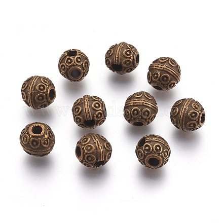 Perline in lega stile tibetano X-TIBEB-Q062-06AB-FF-1