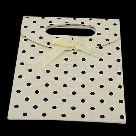 Beige Polka Dot Paper Bags X-CARB-N011-78-1