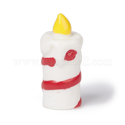 Christmas Style Candle Resin Statue Display Decoration DJEW-O002-01A-1