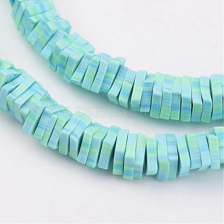 Polymer Clay Bead Strands CLAY-P015-6mm-02-1