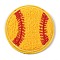 Sports Ball Theme Computerized Towel Fabric Embroidery Iron on Cloth Patches, Chenille Appliques, Costume Accessories, Sewing Craft Decoration, Baseball Pattern, 54x3mm