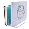 Square Acrylic Book Display Stand, Clear, 127x128x55mm