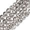 Electroplate Transparent Glass Beads Strands, Rondelle, Faceted, Faceted, Gray, 7.5~8x6.5~7mm, Hole: 1.2mm, about 70pcs/strand, 19.29~19.37''(49~49.2cm)