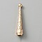 Alloy Cord Ends, Bolo Tie End Caps, Cone, Light Gold, 52x10.5mm, Inner Diameter: 5.5mm