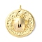 Brass Pendants, Cadmium Free & Nickel Free & Lead Free, Beetle Charms, Real 18K Gold Plated, 20x17.5x6mm, Hole: 1.5mm