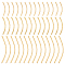 60Pcs 3 Style Brass Tube Beads, Long-Lasting Plated, Curved Beads, Tube, Real 24K Gold Plated, 20~39x1.5mm, Hole: 0.8mm, 20pcs/style
