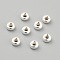 S925 Sterling Silver Beads, Rondelle, Silver, 4x2mm, Hole: 1.8mm
