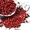 Baking Paint Glass Seed Beads, Bicone, Red, 4.5x4mm, Hole: 1.1mm, about 142pcs/10g