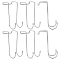 6Pcs Iron Hook Hangers, Platinum, 70x98.5x155mm