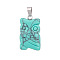 Synthetic Turquoise Pendants, Owl, 20mm