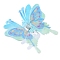 Plastic Claw Hair Clips, Hair Accessories for Women & Girls, Butterfly, Light Sky Blue, 76x72x42mm