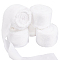 5 Rolls 5M Satin Frayed Ribbon, Raw Edged Polyester Ribbons for Gift Wrapping, White, 1 inch(25mm), about 5.47 Yards(5m)/roll