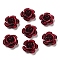 Aluminum Beads, Oxidation, Rose Flower, Dark Red, 13~15.5x13~15.5x7.5~9mm, Hole: 1.5~1.6mm, about 950pcs/bag