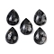 Natural Larvikite Cabochons, Teardrop, 20~20.5x15~15.5x6.5~7mm