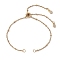 2Pcs 2 Colors 304 Stainless Steel Satellite Chain Bracelet Slider Making, Golden, 10-1/4 inch(26cm)