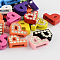 Mixed Color Zinc Alloy Grade A Rhinestone Letter Slide Charms, for Personalized Name Necklaces Making, Letter.P, 12.5x10x4.5mm, Hole: 8x1.5mm