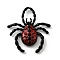 Alloy Enamel Gothic Style Pendants, Black, Spider, 41x38x7mm, Hole: 12x8mm