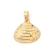 Brass Micro Pave Cubic Zirconia Pendants, with Enamel, Shell Charms, Real 18K Gold Plated, Moccasin, 14x16x4mm, Hole: 5x3mm
