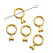 Alloy Bead Frame, Fishtail, Golden, 20.3x13x2.5mm, Hole: 1mm