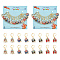 12Pcs 4 Colors Alloy Rhinestone Enamel Elephant Charms Locking Stitch Markers, with Gold Tone Brass Leverback Earring Findings, Mixed Color, 3.6cm, 3pcs/color
