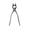 Chromium Steel Flatten Pliers, Leather Edge Adjustment Press Flatten Plier Clamp, for DIY Leather Craft, Stainless Steel Color, 199x45x37mm