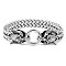 Skull Viking 304 Stainless Steel Wheat Chain Bracelets for Men, Alloy Clasp, Antique Silver, 8-1/4 inch(21cm)