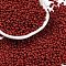 8/0 Baking Paint Glass Seed Beads, Round Hole, Teardrop, FireBrick, 3x2mm, Hole: 1mm, about 18750pcs/pound