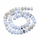 Natürlichen blauen Spitze Achat Perlen Stränge G-F715-032A-2