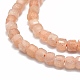 Natürliche Pfirsichmondstein Perlen Stränge G-E576-71-3