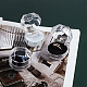 Chgcraft 40pcs scatole anello in plastica trasparente nera orecchini in cristallo scatole portaoggetti per gioielli display organizer case con inserto in schiuma per tutti i tipi di orecchini gioielli anello OBOX-CA0001-001A-7