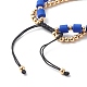 Bracelets tressés en fil de nylon réglable BJEW-JB06545-5