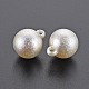 Ciondoli in plastica abs galvanica imitazione perla KY-T023-004-3