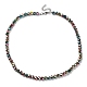 Collana di perle di vetro scintillante con 304 fermaglio in acciaio inossidabile NJEW-JN04401-4