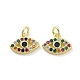 Brass Micro Pave Colorful Cubic Zirconia Charms KK-E068-VF079-2