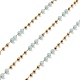 Catene a maglie con perline di vetro rondelle CHS-G028-07G-04-1