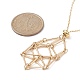Brass Braided Macrame Pouch Empty Stone Holder for Pendant Necklace Making NJEW-JN04331-01-4