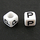 Perles européennes de lettre en acrylique OPDL-R050-10mm-P-1