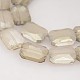 Perles rectangle electroplate de fils de verre EGLA-P002-F02-2