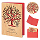 Rectangle craspire avec motif cartes de vœux en bois DIY-CP0006-75P-1