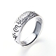 925 регулируемое кольцо из тайского серебра RJEW-G099-04AS-2