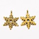 Christmas Snowflake Tibetan Style Alloy Pendants GLF0353Y-NF-2