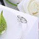 Adjustable 925 Sterling Silver Cubic Zirconia Finger Rings RJEW-BB20746-6-4
