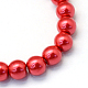 Chapelets de perles rondes en verre peint X-HY-Q003-10mm-74-2