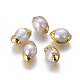 Perlas naturales abalorios de agua dulce cultivadas PEAR-F011-56G-1