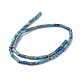 Brins de perles synthétiques turquoise et jaspe impérial assemblés G-D0006-A01-2
