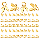 SUPERFINDINGS 100Pcs Brass Bead Cap Bails 4-Petal Filigree Bead Cap Pendant Bails Golden Flower End Charm Caps for Earrings Bracelets Necklaces Jewelry DIY Craft KK-FH0003-58-1